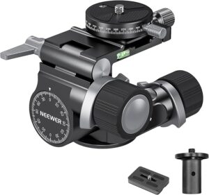 NEEWER 2 Way Geared Tripod Head